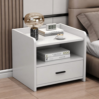 Table de chevet multifonctionnelle OEM à 3 tiroirs, 40 cm, moderne et minimaliste, en panneaux composites, étanche et durable, pour chambre à coucher