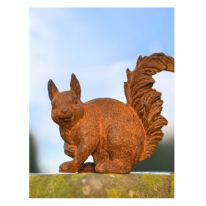 Vintage <b>Squirrel</b> Sculpture Decorative Metal Crafts Home Garden Decor Custom Rust Finished <b>Squirrel</b> Figurine Farmhouse <b>Ornaments</b> - Product Image 1