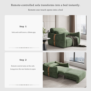 Sofá Cama Eléctrico Reclinable Moderno, Plegable, de Tela, para Sala de Estar, Apartamento, Hotel, para un Estilo de Vida Urbano - Product Image 2