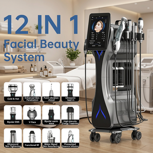 เครื่องมือความงามสำหรับผิวหน้าแบบมัลติฟังก์ชั่น 12 in 1 สำหรับทำความสะอาดรูขุมขน กระชับผิว และเติมความชุ่มชื้น - Product Image 1
