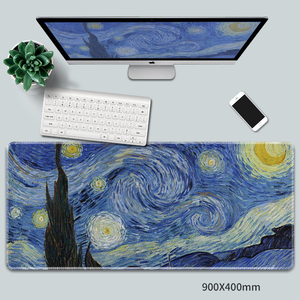 Di alta qualità in gomma Oem Non Slip Mouse Pad Van Gogh la notte stellata tastiera del Computer grande tavolo da gioco tappetino per Mouse - Product Image 1