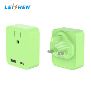 Leishen 3-in-1 ổ cắm Adapter với USB A + Type-C USA để UK Cắm Power Adapter cho QATAR Irish Ireland anh Dubai Kenya London - Product Image 3