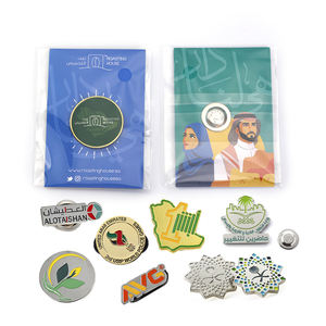 Alfileres de insignia de bandera de Arabia Saudita de Bahrein Uae de Metal hechos a medida Pin magnético esmalte Día Nacional Pin de bandera con tarjeta de respaldo - Product Image 6