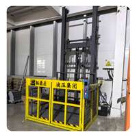 Plateforme élévatrice hydraulique pour marchandises en extérieur, rail de guidage pour élévateur de marchandises, élévateur de marchandises hydraulique pour entrepôt