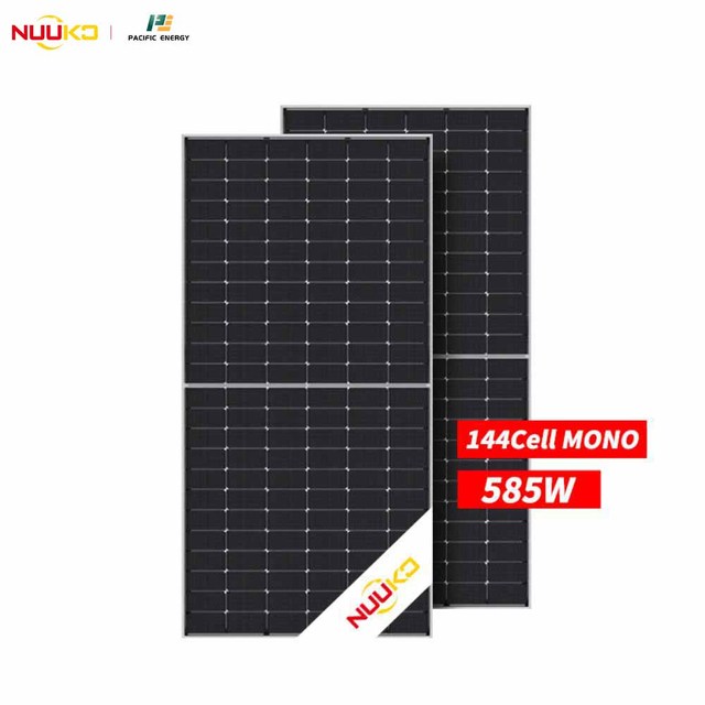 EU Stock NUUKO Topcon Bifacial Solar Panel 550W to 596W Range for Solar Power Systems