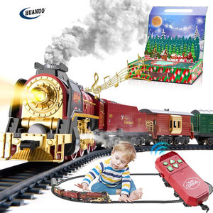 Jouets de <span class=keywords><strong>train</strong></span> télécommandés pour enfants <span class=keywords><strong>avec</strong></span> lumière de fumée et son pour le tour de l'arbre - Product Image 1