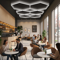 Luminaire de magasin à grille losangée, design moderne, économe en énergie, fixation par vis/câble, pour plafond de bar à boissons, fourni par l'usine