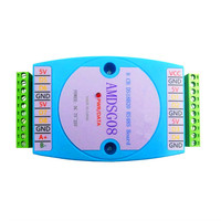 Module d'acquisition de température 8CH DS18B20 RS485 3000V avec isolation optique, communication Modbus RTU, DC 12V 24V, modèle AMDSG08