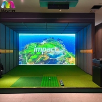 Simulador de Golf Virtual Profesional Mayeter con Proyección Interactiva, Más de 100 Estadios para Parques Deportivos Interiores