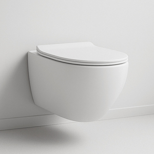 <span class=keywords><strong>WC</strong></span> suspendu mural moderne en céramique avec <span class=keywords><strong>réservoir</strong></span> encastré et cuvette de toilette intégrée - Product Image 3