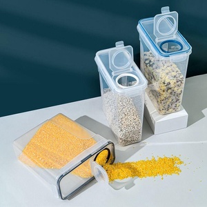 HALO <b>Clear</b> <b>Plastic</b> Food Storage <b>Container</b> Airtight PP Dry Food Box Rectangular Kitchen Canister for Rice Flour Grain Snacks - Product Image 2