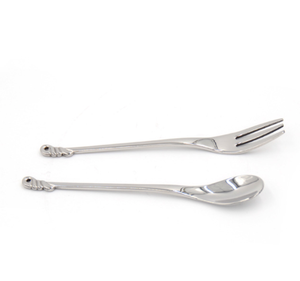 DFO03 Cubertería de Acero Inoxidable de Alta Calidad, Cuchara Creativa con Mango de Concha para Pastel, Miel y Postre, Cuchara para Café, Tenedor para Ostras - Product Image 3