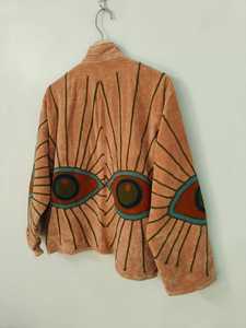 Chaqueta Suzani con Bordado de Ojo Turco, Chaqueta Suzani de Terciopelo con Ojo Turco, Chaqueta de Invierno, Kimono, Regalo para Ella, Chaqueta Suzani - Product Image 5