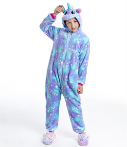 <span class=keywords><strong>Licorne</strong></span> dessin animé unisexe hiver Panda Totoro ours rose Onesie vêtements de nuit femmes hommes vêtements de nuit Anime Costume adulte flanelle pyjamas - Product Image 5