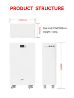Batterie LiFePO4 SunPlus 14,3 kWh murale 51,2 V 280 Ah, 6000+ cycles, système de stockage d'énergie solaire hors réseau hybride compact