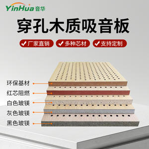 Panneaux Acoustiques en Bois Massif pour la Décoration Murale des Salles de Conférence Scolaires, en Céramique et Aluminium Rainuré Perforé, Écologiques - Product Image 2