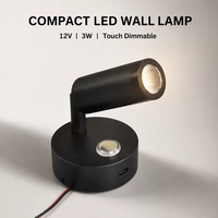 Lampe murale de chevet à LED dimmable CCT, projecteur 12 volts, lampe de lecture intérieure pour camping-car avec port Type-C