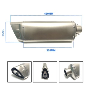 Silenciador de escape de motocicleta de acero inoxidable de tamaño personalizado de 51mm con rendimiento mejorado, silenciador de escape embalado en nuevas condiciones - Product Image 2