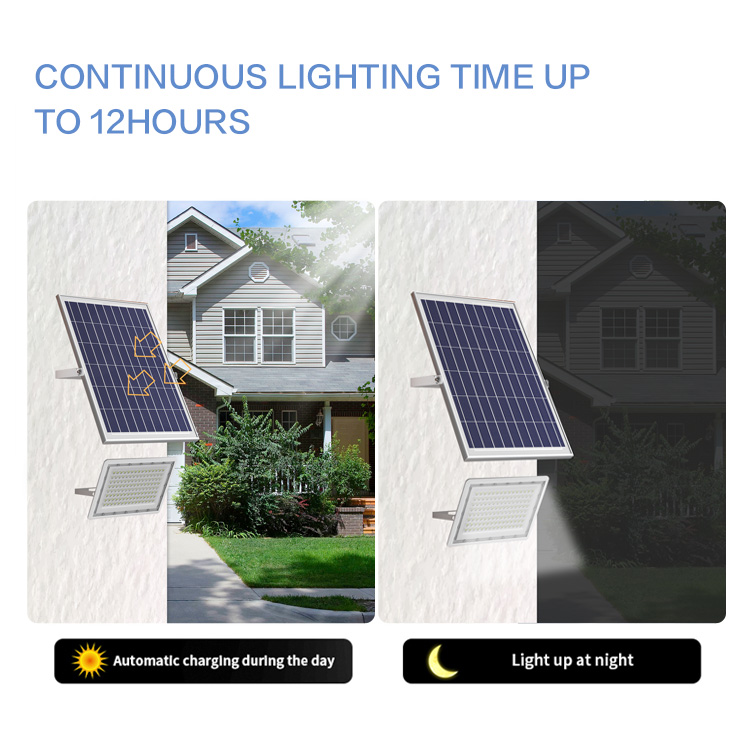 60W Ip66 Waterproof Garden Solar Powered Warm White Flood Light Outdoor Led Solar Flood Light - Solar Flood Light - 5