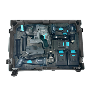 Jeu d'outils à batterie 20V sans fil perceuse d'angle <span class=keywords><strong>Gringer</strong></span> 125mm 20mm marteau - Product Image 2