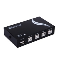 Commutateur USB manuel 4 ports MT-1A4B-CF pour PC Gaming - Commutateur partagé 4x1 prenant en charge 4 ordinateurs, périphériques USB 2.0 et imprimantes