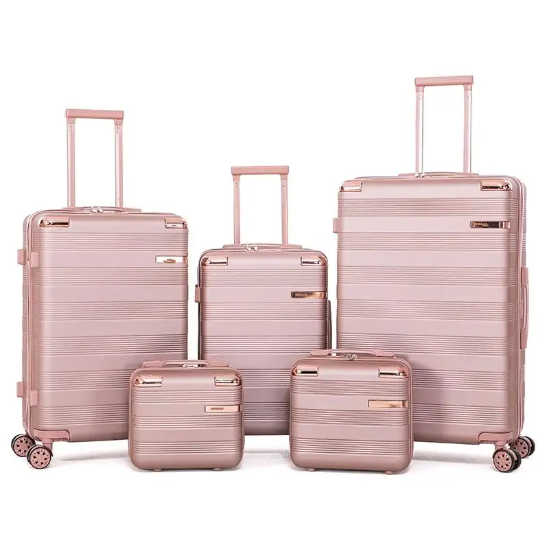 Hot Selling 5 Stuks Abs Pc Hard Shell Travelling Bags Bagageset Trolley Set Koffer Mee Te Nemen Op Reistassen