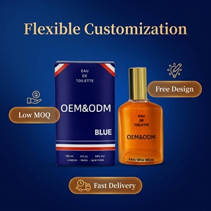 <span class=keywords><strong>Parfum</strong></span> pour homme boisé aromatique bleu 120 ml, longue tenue, base ambrée, eau de toilette, logo personnalisé OEM ODM - Product Image 1