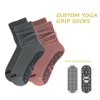 Chaussettes de ballet antidérapantes personnalisées pour femmes avec logo tricoté, chaussettes de yoga et de Pilates d'intérieur, chaussettes de yoga personnalisées, chaussettes de yoga décontractées