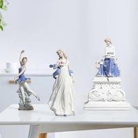 Sculpture de Fille Nordique en Céramique de Luxe Léger, Artisanat Direct Usine, Décoration de Salon, Ornement de Table, Cadeaux