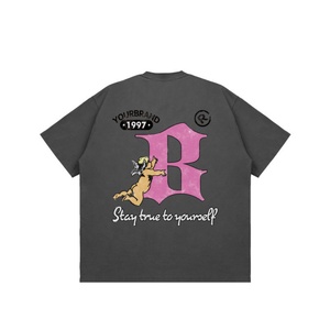 Ropa Urbana Personalizada de Moda Hip-Hop, Camiseta de Alta Calidad para Hombre, 100% Algodón, Transpirable, Anti-Pilling, Estampado de Verano, Letra Tridimensional - Product Image 4