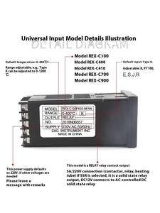 Pengendali temperatur <span class=keywords><strong>Digital</strong></span> <span class=keywords><strong>PID</strong></span>, pengontrol tampilan <span class=keywords><strong>Digital</strong></span> dengan menyampaikan Output Input Universal - Product Image 5