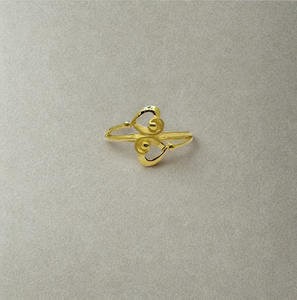 Exquisite 22K Dual Tone <b>Yellow</b> and White Gold Floral Filigree Statement Ring for Women with Intricate Petal Mesh - Product Image 2