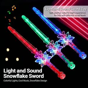 Efectos de Sonido con Sensor de Gravedad, Copos de Nieve Brillantes, Espada Luminosa, Láser Transparente, Barras Luminosas Coloridas, Juguetes para Fiestas, Juguetes Brillantes - Product Image 1