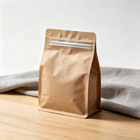 Sacs d'emballage à fond plat en gros, sacs refermables à fermeture éclair 250g 340g 500g, pochettes à valve pour grains de café, sacs à café personnalisés