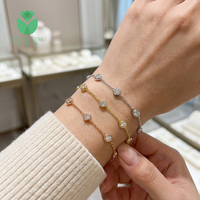 Bracelet de mariée Betterstar haut de gamme en diamant de laboratoire certifié IGI, couleur D, clarté VVS, taille ronde, serti en forme de bulle, fabrication usine