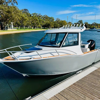 Bateau de pêche de luxe Gospel de 20 pieds en aluminium avec moteur hors-bord, coque en V de 6 m, cabine, yacht à voile, fabrication soudée à la main, à vendre