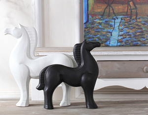 Figurines de chevaux en céramique de luxe, style Art déco, fabriquées à la machine, pour la décoration artistique de la maison, sur table, dans le salon ou sur le meuble TV - Product Image 4