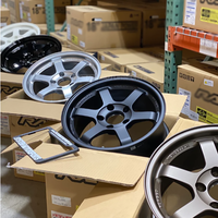 Jantes en alliage forgé style TE37 SAGA SL gris foncé mat, 15-18 pouces, 5*112 5*120 5*144.3, pour jantes de piste légères, compatibles avec les voitures JDM