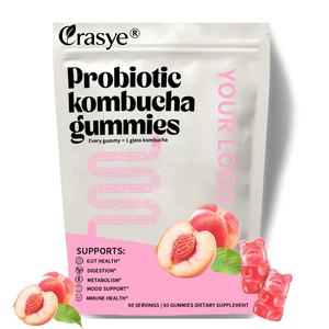 Gummies de kombucha probiotiques personnalisables OEM/ODM avec supplément de probiotiques pour les adultes, contre les ballonnements et la santé intestinale - Sans OGM - Product Image 1