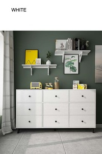 Meuble de chambre <span class=keywords><strong>à</strong></span> coucher : <span class=keywords><strong>Commode</strong></span> haute moderne <span class=keywords><strong>blanche</strong></span> en noyer, design contemporain, pour la maison - Product Image 2