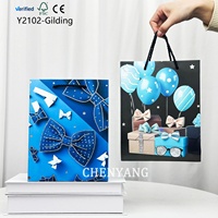 Sac en papier écologique noir avec impression de logo, fait main, pour usine de vêtements, fête, shopping, petites bougies, jouets