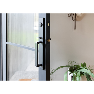 アメリカンスタイルゴールドメインドアハンドル住宅用フロントドアノブ高級木製ドアハンドルインテリア用 - Product Image 1
