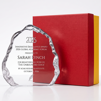 Trophée en cristal Iceberg, nouveauté très demandée, 7 styles disponibles, grande surface de gravure, pour cérémonie annuelle et récompense des employés
