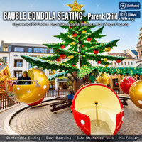 Manège Arbre de Noël portable pour extérieur, équipement de parc d'attractions avec remorque pour centre commercial et fête foraine