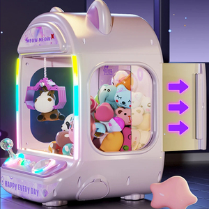 เครื่องจับตุ๊กตาอัตโนมัติ Jumon DIY สำหรับเด็ก ใช้เหรียญหยอดเล่น เกมจับตุ๊กตาขนาดเล็ก พร้อมเสียงเพลง เหมาะสำหรับเป็นของขวัญคริสต์มาส - Product Image 5