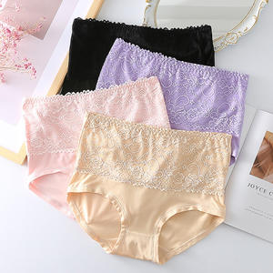 Venta al por mayor <span class=keywords><strong>de</strong></span> bragas <span class=keywords><strong>de</strong></span> encaje transpirables y elásticas <span class=keywords><strong>de</strong></span> talla grande para <span class=keywords><strong>mujer</strong></span>, con efecto levanta glúteos y cintura alta, para glúteos <span class=keywords><strong>grandes</strong></span>. - Product Image 2