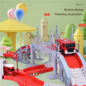 Jouet de train à glissière pour enfants, véhicule de piste de sauvetage à forte demande, aventure, quête, puzzle éducatif pour enfants, lien familial - Product Image 5