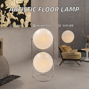 Lámparas de Pie Decorativas de Lujo al por Mayor, de Alta Calidad, con Bola de Ópalo, LED, para Decoración del Hogar, de Acrílico y Vidrio, para Sala de Estar Moderna - Product Image 2