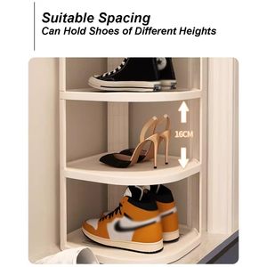 Estante Moderno Triangular de Esquina de 8 Niveles, de Plástico, Delgado, para Entrada, Mueble para el Hogar, Exhibición de Zapatos, Organizador para el Hogar - Product Image 3