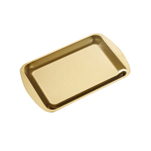 Bandeja Rectangular de Acero Inoxidable para Servir, Apta para Barbacoa y Restaurantes, Bañada en Oro, Apta para Lavavajillas, Plato Multiusos - Product Image 4